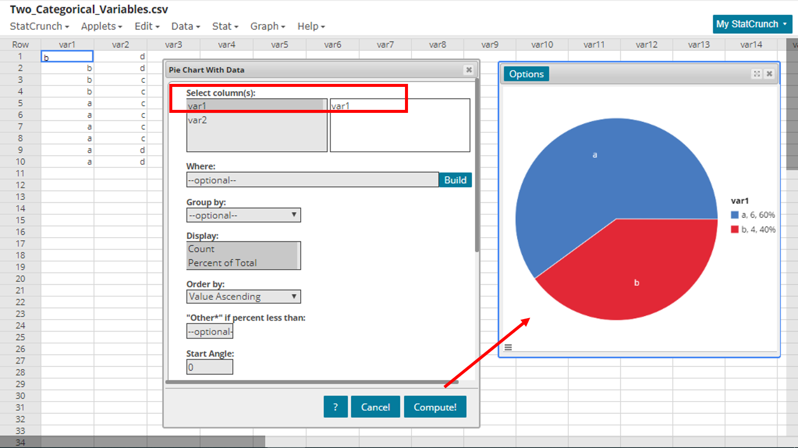 how to make a pie chart in excel with categorical data