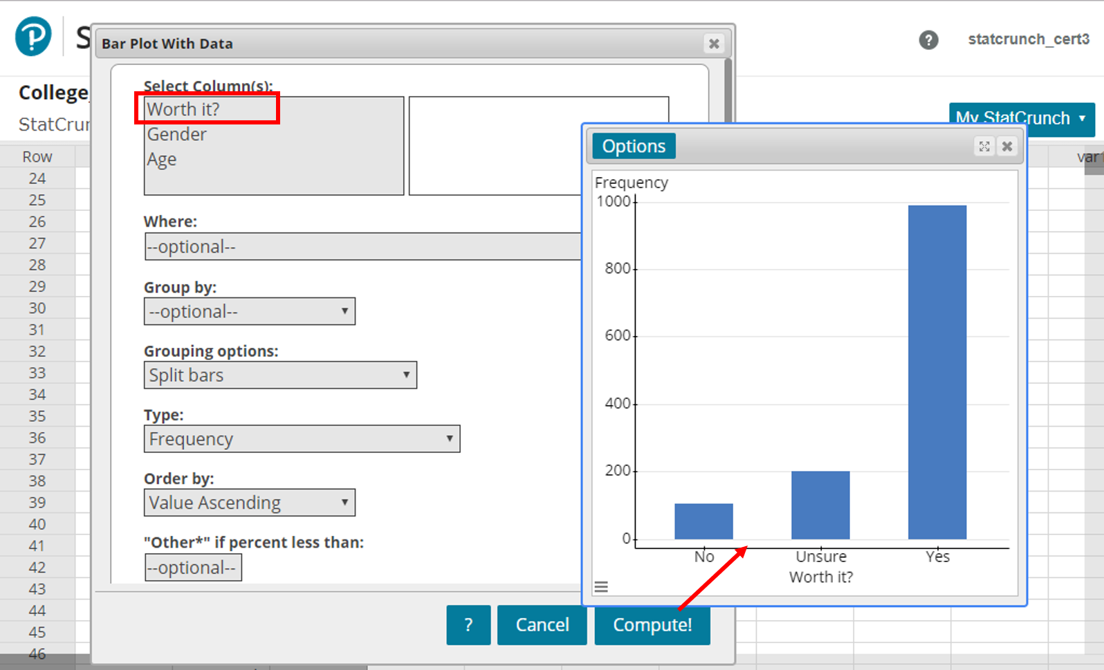 How To Make A Side By Side Bar Graph In Statcrunch